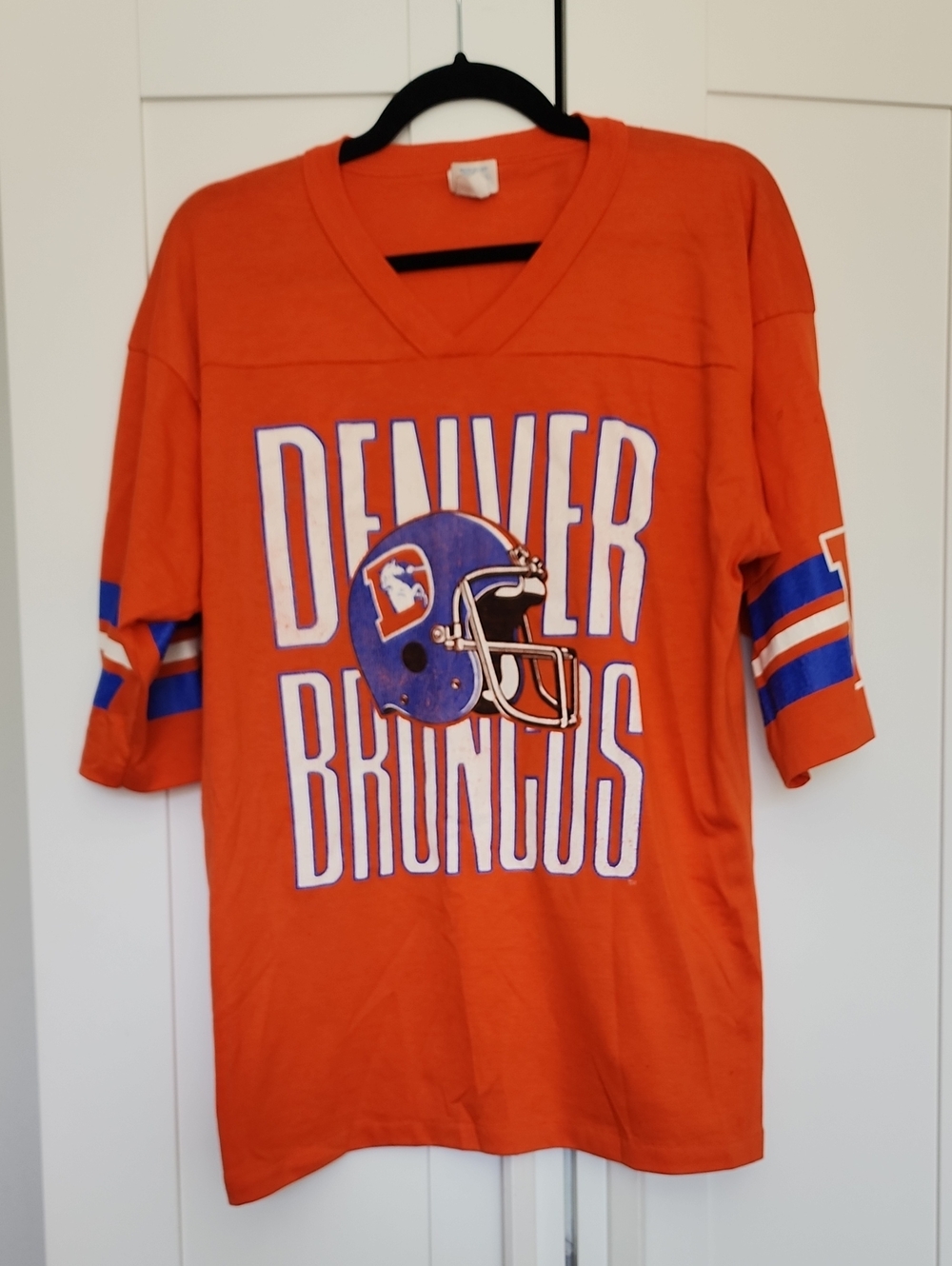 Vintage Denver Broncos Orange Team Short Sleeve Jersey Tee